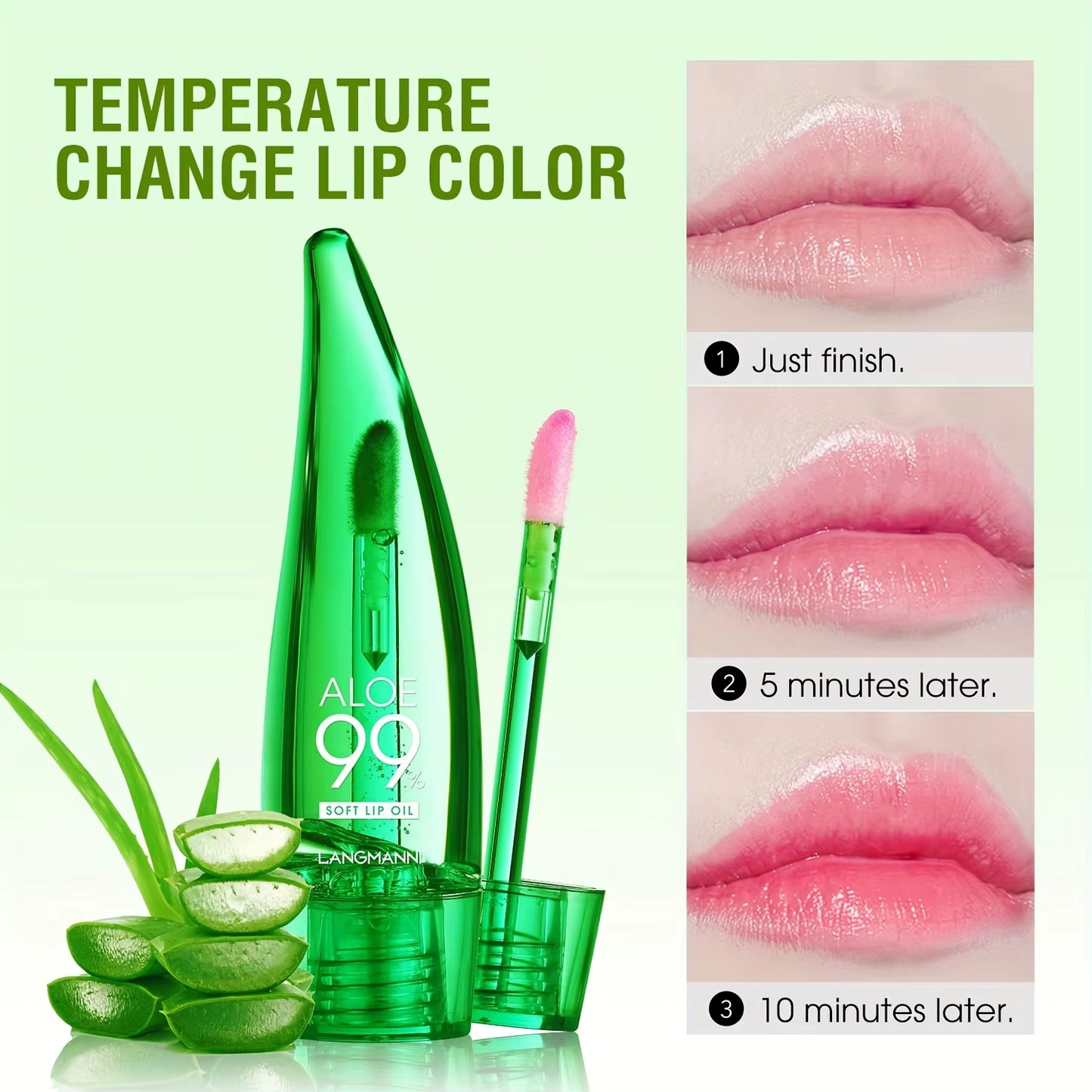 Aloe Vera Moisturizing and Moisturizing Lip Color Warm and Colorful Lip Oil